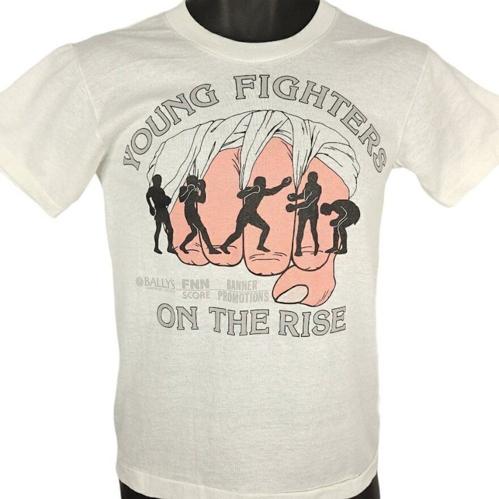 Young Fighters Ballys Boxing T Shirt Vintage 80s On The Rise 50/50 Made In USA